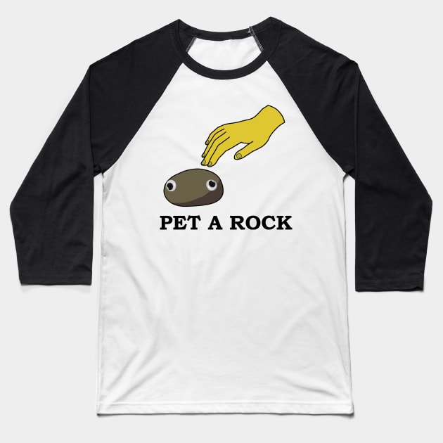 Pet a Rock Baseball T-Shirt by Fjordly